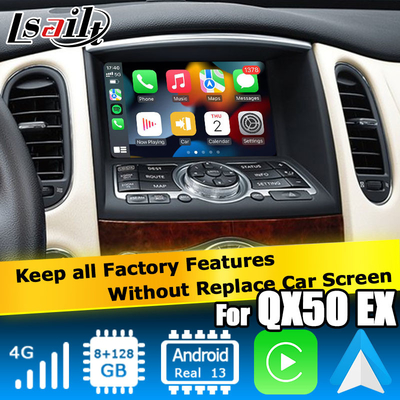 Infiniti QX50 / EX EX35 EX37 Samochód android 13 System interfejsu pudełko z carplay android auto wyświetlacz Lsailt