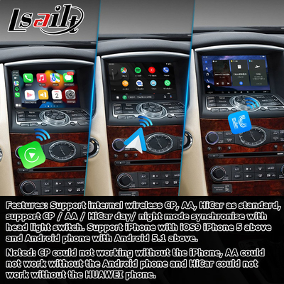 Infiniti QX50 / EX EX35 EX37 Samochód android 13 System interfejsu pudełko z carplay android auto wyświetlacz Lsailt