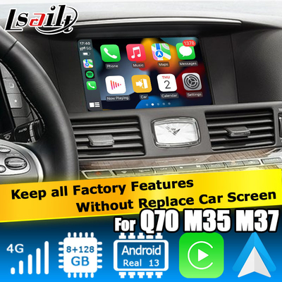Android 13 8+128 Interfejs wideo Carplay Dla Infiniti Q70 / M35 M37 Fuga Wsparcie Youtube