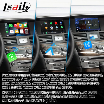 Android 13 8+128 Interfejs wideo Carplay Dla Infiniti Q70 / M35 M37 Fuga Wsparcie Youtube