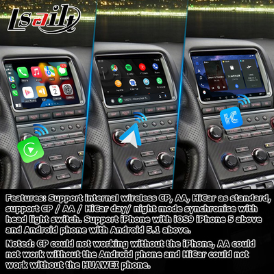 Android 13 8+128 Nawigacja bezprzewodowa carplay Android auto interfejs wideo dla Nissan GT-R GTR R35