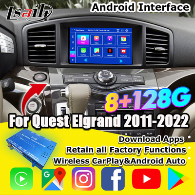 Lsailt Android 13 Smart Android Infotainment Module for Nissan Quest 2011-2022 Wsparcie bezprzewodowego CarPlay, NetFlix