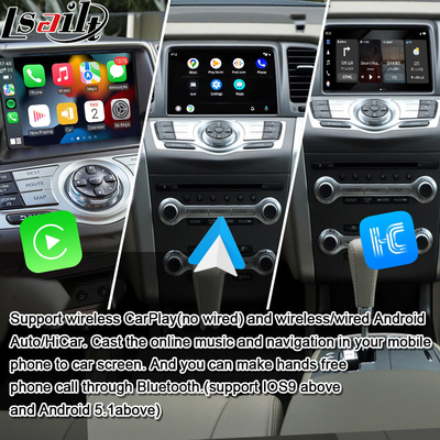 Interfejs multimedialny Lsailt 8G CarPlay/Android dla Nissan Murano, Quest, Patrol Infiniti QX z NetFlix, Google Map