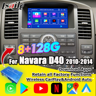Lsailt Android 13 Inteligentny interfejs rozrywkowy dla Nissan Navara D40, Pathfinder R51 z bezprzewodowym CarPlay, NetFlix