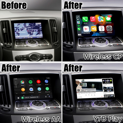 Infiniti G serii Skyline G37 G25 G35 Q40 V36 Android 13 interfejs wideo z carplay android auto