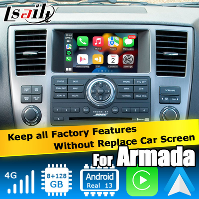 Nissan Armada TA60 w stylu fabrycznym Android multimedialny interfejs wideo, obsługa bezprzewodowa Carplay Android Auto
