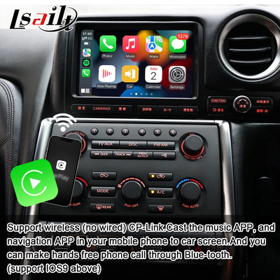 Wireless CarPlay Interface/Android Infotainment Module dla GT-R GTR R35 2008-2010 Model JDM Zawiera NetFlix, YouTbe
