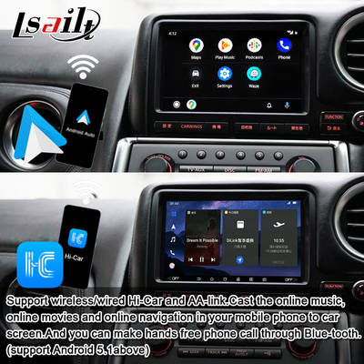 Wireless CarPlay Interface/Android Infotainment Module dla GT-R GTR R35 2008-2010 Model JDM Zawiera NetFlix, YouTbe