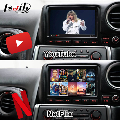 Wireless CarPlay Interface/Android Infotainment Module dla GT-R GTR R35 2008-2010 Model JDM Zawiera NetFlix, YouTbe