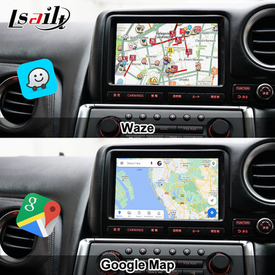 Lsailt Android Multimedia Interface dla GT-R GTR R35 2011-2016 Wireless Carplay Interface Włącza YouTube, GPS,8+128 GB