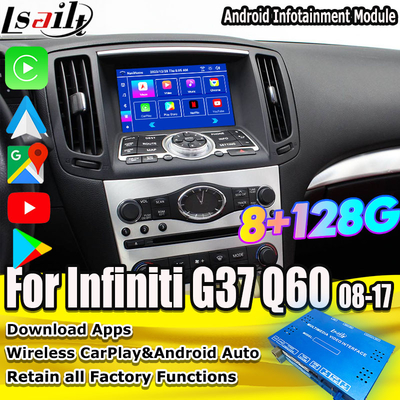 8G Android Infotainment Module dla Infiniti G35 G37 Q60 Q40 2008-2016 Włącza YouTube, Google Play przez Lsailt