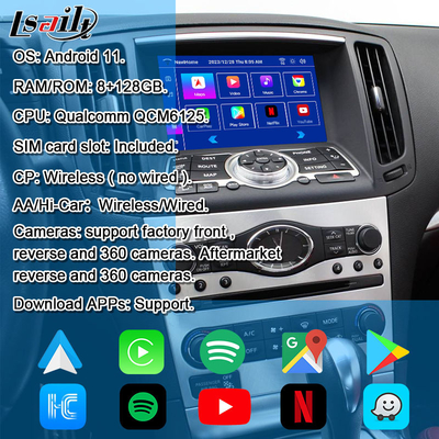 8G Android Infotainment Module dla Infiniti G35 G37 Q60 Q40 2008-2016 Włącza YouTube, Google Play przez Lsailt