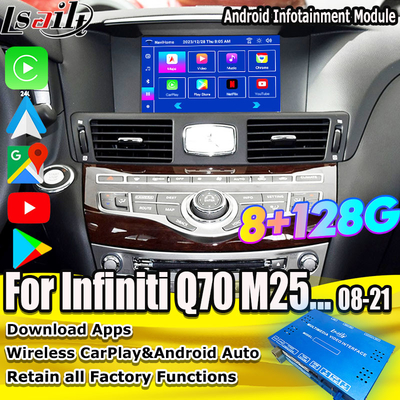 8G Qualcomm Android Multimedia Interface dla Infiniti Q70 M45 M25 2010- Wireless CarPlay Box, Android Auto, NetFlix