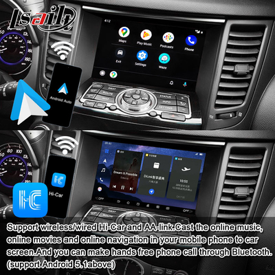 Lsailt 8G Android Multimedia Interface dla Infiniti QX70 FX35 FX37 2008-2017 Zintegrowany bezprzewodowy CarPlay, Android Auto
