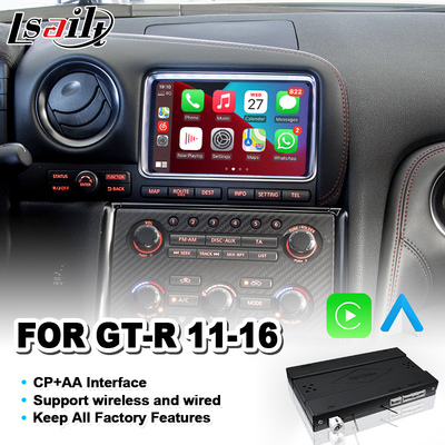 Lsailt Android Auto CP AA OEM Integracja Interfejs wideo Carplay dla Nissan GTR GT-R R35 2011-2016