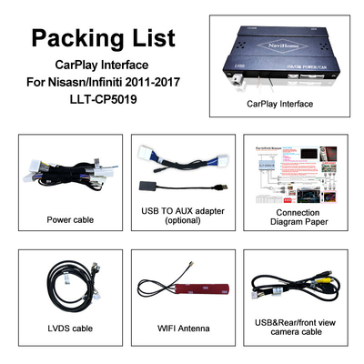 OEM Integracja bezprzewodowa Apple CarPlay Interface dla Nawary D40 Nissan Pathfinder R51 2010-2016 Android Auto,Plug and Play, Mirror Link