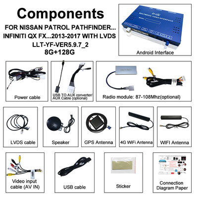 Lsailt OEM Integracja Android Multimedia Video Interface dla Pathfinder R51 Nissan Navara D40 CarPlay&Android Auto Retrofit