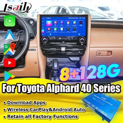 Android 13 Android Interfejs multimedialny dla Toyota Alphard 40 Series 2023-2024 Harrier, Vellfire Wsparcie YouTube, NetFlix, Google Play, 360 Panorama Kamery