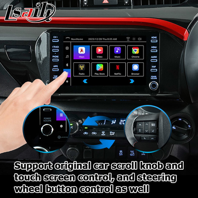 Toyota Hilux Android 13 multimedialny interfejs wideo bezprzewodowy carplay android auto touch 3