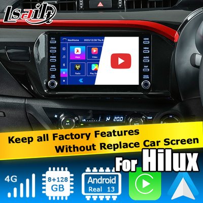 Toyota Hilux Android 13 multimedialny interfejs wideo bezprzewodowy carplay android auto touch 3
