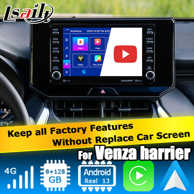 Toyota Harrier Venza Android 13 multimedialny interfejs wideo 2019-obecny bezprzewodowy carplay android auto