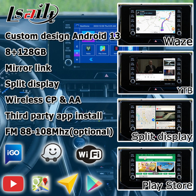Toyota Harrier Venza Android 13 multimedialny interfejs wideo 2019-obecny bezprzewodowy carplay android auto