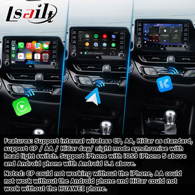 Toyota C-HR CHR Android 13 interfejs multimedialny z automatycznym carplayem Androida