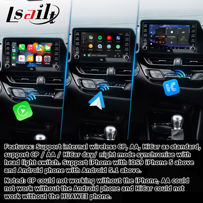 Toyota C-HR CHR Android 13 interfejs multimedialny z bezprzewodowym androidem auto carplay