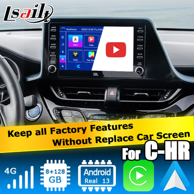 Toyota C-HR CHR Android 13 interfejs multimedialny z bezprzewodowym androidem auto carplay