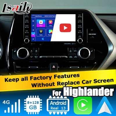 Auto Video Interface bezprzewodowy carplay android auto Android 13 TOYOTA Highlander