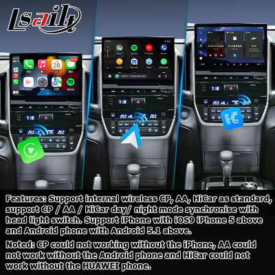 Samochód Android 13 skrzynka nawigacyjna dla Toyota LC200 GXR Fujitsu jednostka Carplay waze youtube widok z tyłu itp