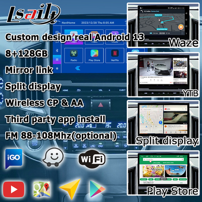Samochód Android 13 skrzynka nawigacyjna dla Toyota LC200 GXR Fujitsu jednostka Carplay waze youtube widok z tyłu itp