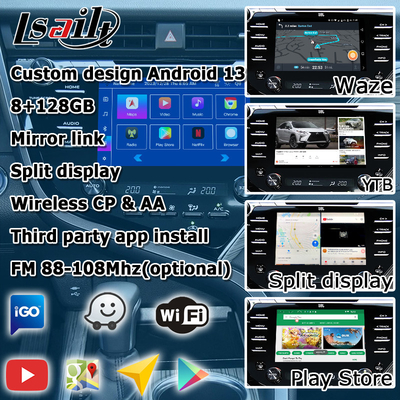 Ekran dotykowy Carplay Android Auto Interfejs wideo Toyota Camry Bluetooth Wifi USB