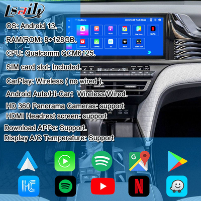Android 13 Multimedia Video Interface dla Toyota Camry 2025 Sienna RAV-4 OEM Moduł informacyjno-rozrywkowy z modernizacją Wliczone YouTube, NetFlix, Google Play