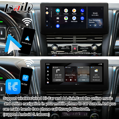 Android 13 Interfejs wideo Lexus Uaktualnienie ekranu OEM dla LM350 LM500H NX RX ES Zestawy do modernizacji Wliczone YouTube, NetFlix,Wireless CarPlay