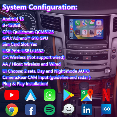 Lsailt Android Multimedia Video Interface dla 2012-2015 Lexus LX 570 LX570