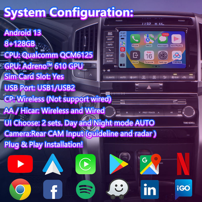 Lsailt Android Multimedia Video Interface dla Toyoty Land Cruiser LC200 V8 LC 200 2012-2015