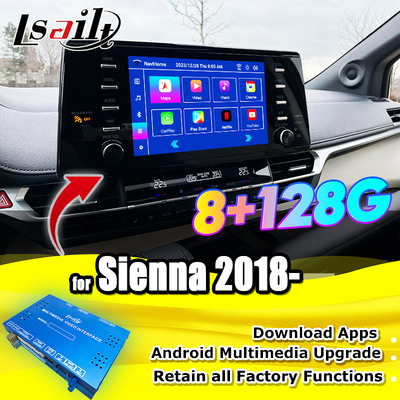 Integracja OEM i interfejs Android do modernizacji dla Toyoty Sienna 2018-2021, Camry, RAV-4, obsługa multimediów w samochodzie YouTube, NetFlix, kamera 360 stopni
