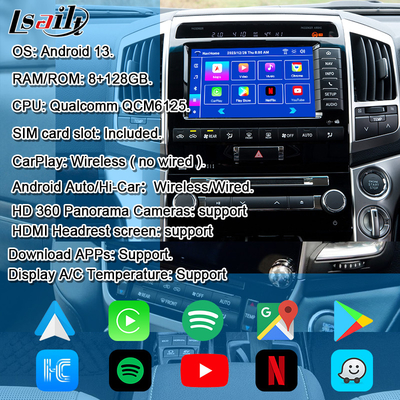 Moduł aktualizacji OEM Android dla Land Cruiser 2013-2021 Bezprzewodowy zestaw CarPlay Integracja YouTube, Google Map, Android Auto
