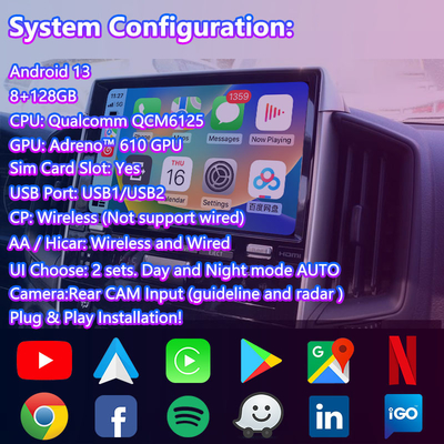 Lsailt Android Multimedia Video Interface dla 2018-2022 Toyota Land Cruiser LC200 GX-R LC 200 GXR