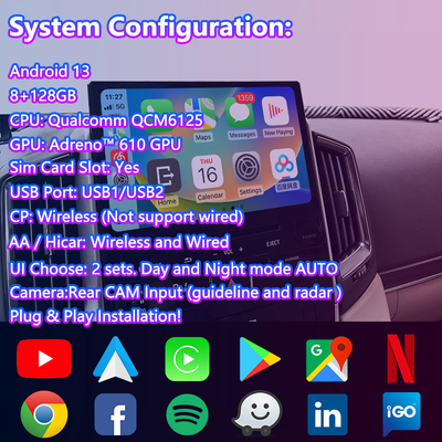 Lsailt Android Multimedia Video Interface dla Toyoty Land Cruiser LC200 GXR GX-R FST LC 200 2018-2022
