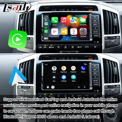 Interfejs Plug and Play Apple CarPlay dla Land Cruiser 200 2013-2021 Wielojęzyczny, Kamera 360, Obsługa Kamery Cofania