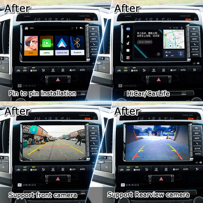 Interfejs Plug and Play Apple CarPlay dla Land Cruiser 200 2013-2021 Wielojęzyczny, Kamera 360, Obsługa Kamery Cofania