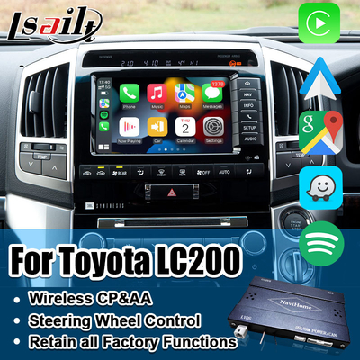 Interfejs Plug and Play Apple CarPlay dla Land Cruiser 200 2013-2021 Wielojęzyczny, Kamera 360, Obsługa Kamery Cofania