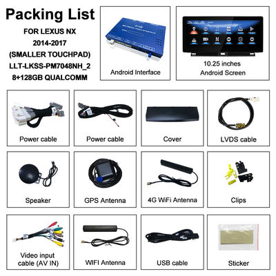 Lexus Android Screen 8 Core Qulcomm Multimedia Display dla LEXUS NX200T NX300H 2014-2021 Wsparcie Joystick Rotary Knot Control, YouTube, Google Play, CarPlay