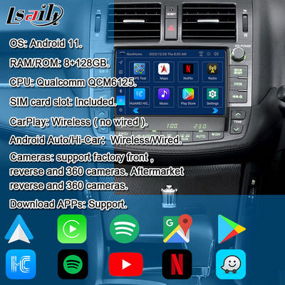Interfejs multimedialny Android 13 dla Toyoty Crown S200 URS206 model 2008-2012. Moduł aktualizacji Android zawiera YouTube, NetFlix, Mapy Google.