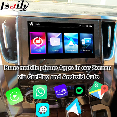 Bezprzewodowy moduł aktualizacji Apple CarPlay/Android Auto dla Toyoty Alphard serii 30 i Vellfire. Obsługa radia FM, klimatyzacji, mirroringu i kamer