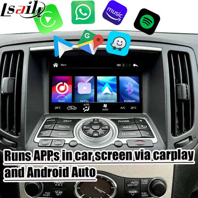 Lsailt 7 Inch Wireless Android Auto CarPlay Screen dla Infiniti G37 G25 G35 Skyline 370GT (V36) Q40 2007-2014 HD Touch Display