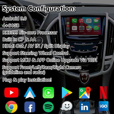 Interfejs multimedialny Lsailt Android z obsługą CarPlay do systemu CUE Cadillac SRX 2012-2016