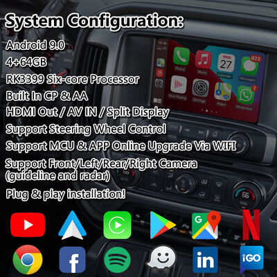 Interfejs wideo nawigacji samochodowej w systemie Lsailt Android na lata 2014-2019 GMC Sierra 1500 2500 3500 System Intellilink